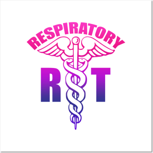 Respiratory Therapist Pink Blue Purple Posters and Art